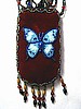 Dark red cell ph. holder with butterfly
