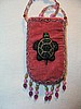 Antique rose cell ph. holder w/ green turtle