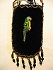 Choc. brown cell ph. holder w/ parrot