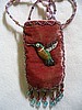 Antique Rose cell phone holder w/ hummingbird