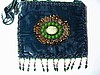 Denim blue horizontal feather design