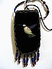Black cell phone holder w/ hummingbird